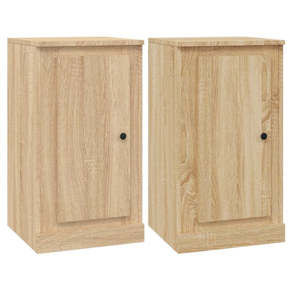 vidaXL Buffets 2 pcs ch&ecirc;ne sonoma 37,5x35,5x67,5 cm bois d'ing&eacute;nierie