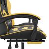 vidaXL Chaise de jeu avec repose-pied Noir et dor&eacute; Similicuir