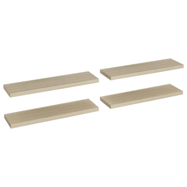 vidaXL Étagères murales flottantes 4 pcs chêne 90x23,5x3,8 cm MDF