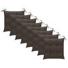 vidaXL Chaises de jardin lot de 8 avec coussins taupe Bois teck solide