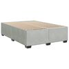 vidaXL Sommier &agrave; lattes de lit et matelas Gris clair 140x190cm Velours