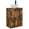 vidaXL Meuble de salle de bain avec &eacute;vier Ch&ecirc;ne fum&eacute; 54 x 35 x 83 cm