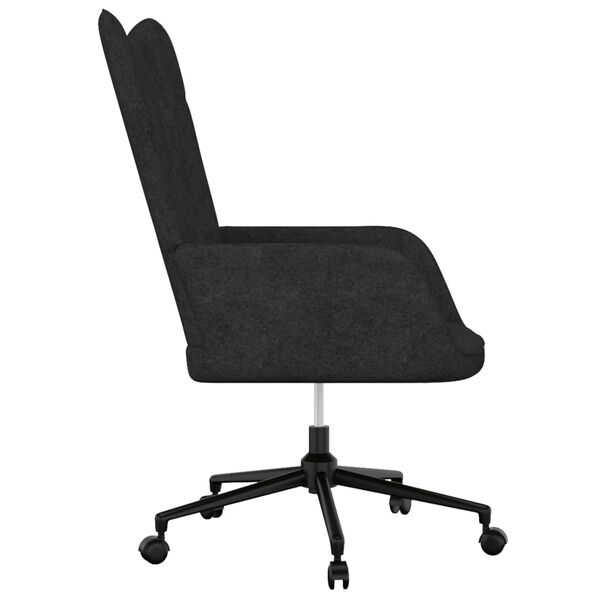 vidaXL Chaise de relaxation Noir Tissu