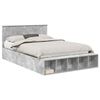 vidaXL Cadre de lit Gris b&eacute;ton 140 x 190 cm Bois d'ing&eacute;nierie