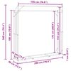vidaXL Portant de bois de chauffage et housse de pluie acier galvanis&eacute;