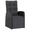 vidaXL Salon de jardin 11 pcs avec coussins résine tressée noir