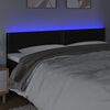 vidaXL T&ecirc;te de lit &agrave; LED Noir 200x5x78/88 cm Tissu