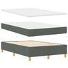 vidaXL Lit &agrave; ressorts avec matelas Gris fonc&eacute; 120 x 190 cm tissu