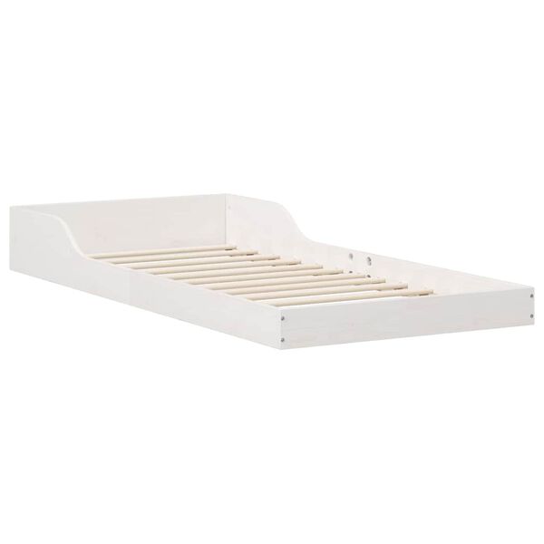 vidaXL Cadre de lit Blanc 80 x 210 cm Pin massif
