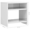 vidaXL Tables de chevet 2pcs Blanc brillant 40x30x40cm bois ingénierie