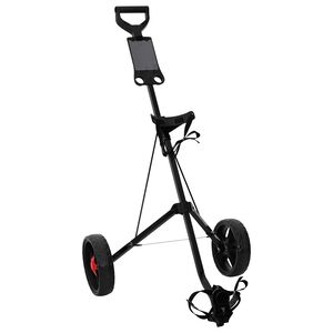 vidaXL Trolley de Golf Noir 66 x 65 x 112 cm Fer