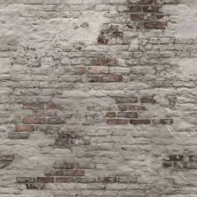 DUTCH WALLCOVERINGS Papier peint Old Brick Wall Gris