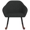 vidaXL Chaise &agrave; bascule Noir Tissu