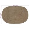 vidaXL Tapis de surface ovale Gris 152 x 245 cm Jute