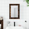 vidaXL Armoire à miroir de salle de bain chêne fumé bois d’ingénierie