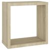 vidaXL Étagères cube murales 4 pcs Chêne sonoma 30x15x30 cm