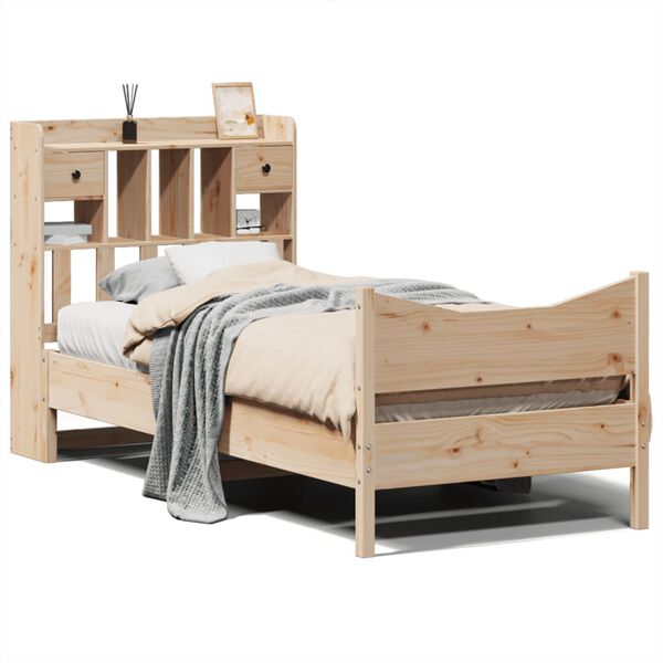 vidaXL Cadre de lit sans matelas 75x190 cm bois de pin massif