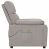 vidaXL Fauteuil de massage Taupe Tissu