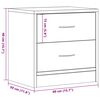 vidaXL Tables de chevet 2 pcs chêne artisanal bois d'ingénierie