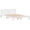vidaXL Cadre de lit sans matelas blanc 120x190 cm bois de pin massif
