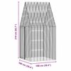 vidaXL Cage pour lapins Argent 400 x 100 x 210 cm Acier galvanis&eacute;