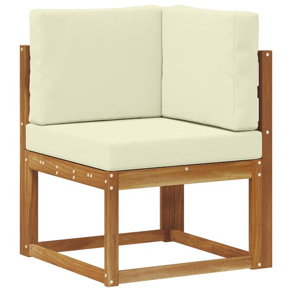 vidaXL Canap&eacute; d'angle ext&eacute;rieur Bois d'Acacia Massif