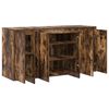 vidaXL Buffet Ch&ecirc;ne fum&eacute; 135 x 41 x 75 cm Bois d'ing&eacute;nierie