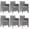vidaXL Ensemble de salle &agrave; manger pour jardin 7 pcs Gris clair