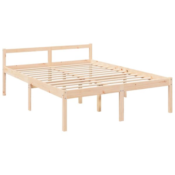 vidaXL Lit pour personne &acirc;g&eacute;e sans matelas 150x200 cm bois pin massif