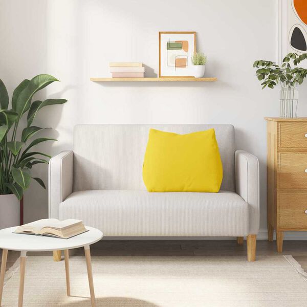 vidaXL Coussin de Dos Jaune clair 60 x 20 x 50 cm tissu