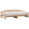 vidaXL Lit de jour et lit gigogne sans matelas 80x200 cm bois massif