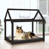 vidaXL Lit pour chien Noir 101x70x90 cm Bois de pin solide