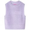vidaXL Gilet pull-over tricot&eacute; pour enfants lilas clair 92