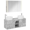 vidaXL Ensemble de mobilier de salle de bain 4 pcs Gris b&eacute;ton