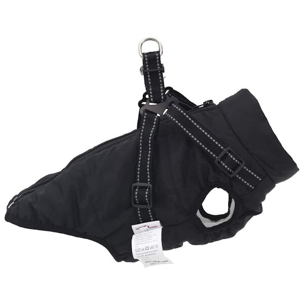 vidaXL Manteau pour chiens avec harnais imperm&eacute;able r&eacute;fl&eacute;chissant L40