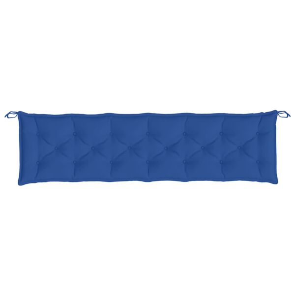 vidaXL Coussin de banc de jardin bleu royal 200x50x7 cm tissu oxford