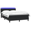 vidaXL Sommier &agrave; lattes de lit avec matelas et LED noir 160x210 cm velours