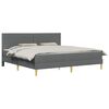 vidaXL Cadre de lit avec matelas Gris fonc&eacute; 180 x 200 cm Tissu