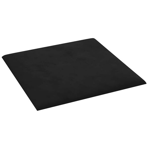 vidaXL Panneaux muraux 12 pcs Noir 30x30 cm Velours 1,08 m&sup2;