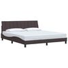 vidaXL Cadre de lit sans matelas Hanko marron fonc&eacute; 180x200 cm tissu