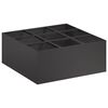 vidaXL Cache-pot de jardin Noir 100 x 100 x 20 cm Acier lamin&eacute; &agrave; froid