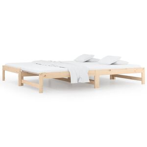 vidaXL Lit coulissant sans matelas 2x(80x200) cm Bois de pin massif