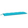 vidaXL Coussins de banc de jardin lot de 2 turquoise 150x50x7 cm tissu