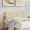 vidaXL Coussin de Dos Cr&egrave;me 140 x 50 cm Tissu en microfibre