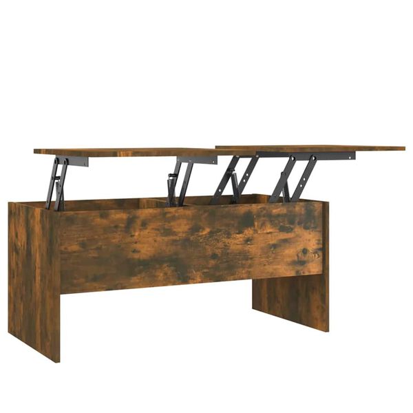 vidaXL Table basse Chêne fumé 102x50,5x46,5 cm Bois d'ingénierie