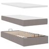 vidaXL Cadre de lit ottoman avec matelas taupe 100x200 cm tissu