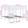 vidaXL Lit superposé triple blanc 200x200/80x200 cm bois de pin massif