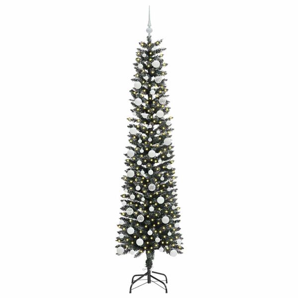 vidaXL Sapin de No&euml;l artificiel Vert 210 cm PVC, plastique et acier