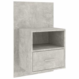 vidaXL Table de chevet murale Gris b&eacute;ton
