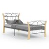 vidaXL Cadre de lit sans matelas noir m&eacute;tal 90x200 cm
